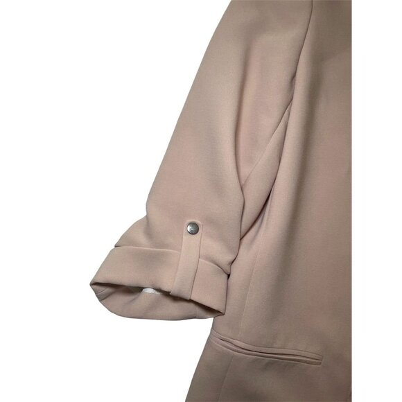 Zara Women's Beige Blazer Medium Tailored Mid-Length Jacket - Picture 6 of 16